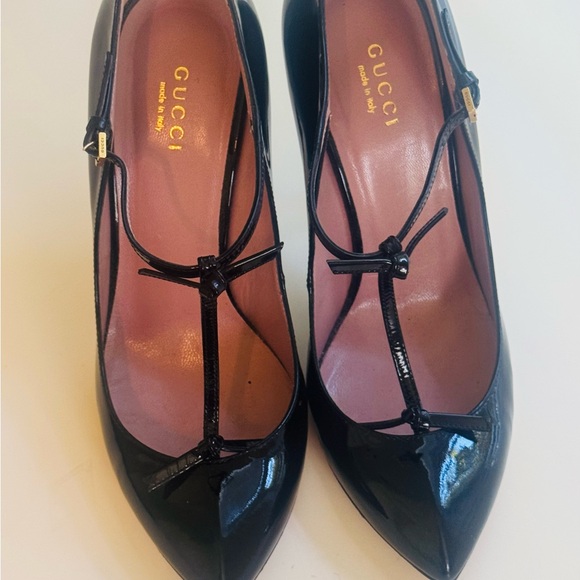 Gucci Black T-Strap Heels with Stiletto - Picture 6 of 10